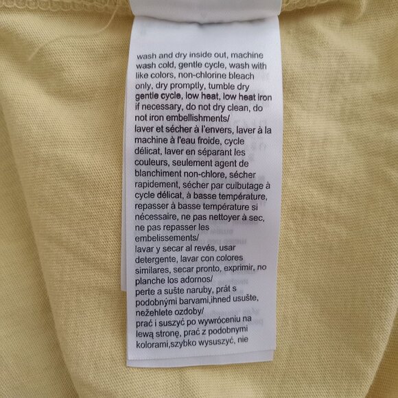 Calvin Klein Jeans Mens Yellow Tee W/ White Mesh Accents XXL Short Sleeve Casual - Picture 11 of 11